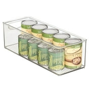 mDesign Plastic Stackable Kitchen Organizer Storage Bin - Clear