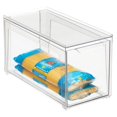 thumbnail image 1 of mDesign Plastic Stackable Kitchen Storage Organizer, Front Pull Drawer - Clear, 1 of 8