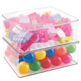 thumbnail image 1 of mDesign Plastic Stackable Rectangular Toy/Game Storage Bin Box, 2 Pack - Clear, 1 of 8