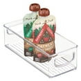 thumbnail image 1 of mDesign Plastic Stackable Small Kitchen Organizing Bin, Built-In Handles, Clear, 1 of 8