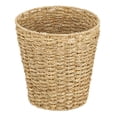 thumbnail image 1 of mDesign Seagrass Round Woven Garbage Wastebasket Trash Can, Natural, 1 of 3