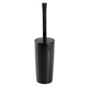 mDesign Slim Modern Toilet Bowl Brush/Holder Combo, Storage for Bathroom - Black