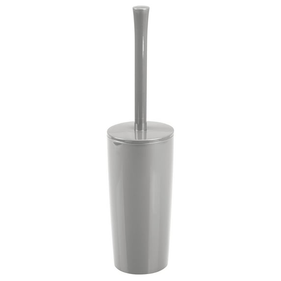 mDesign Slim Modern Toilet Bowl Brush/Holder Combo, Storage for Bathroom - Gray
