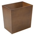 thumbnail image 1 of mDesign Slim Rectangle Trash Can Wastebasket, Small Garbage Container Bin, Brown, 1 of 5