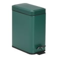 thumbnail image 1 of mDesign Small 1.3 Gallon Rectangle Metal Step Can, Liner/Handle, Hunter Green, 1 of 6