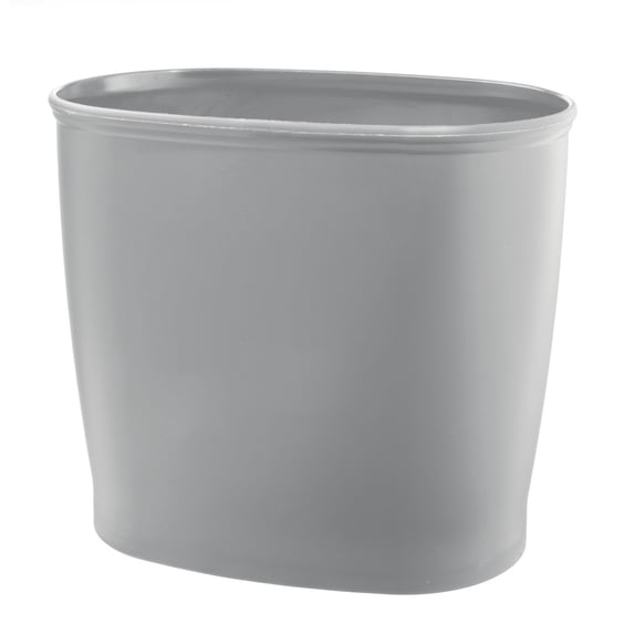 mDesign Small Plastic 2.25 Gallon Slim Trash Can Garbage Wastebasket Bin, Gray