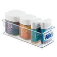 thumbnail image 1 of mDesign Small Plastic Bathroom Beauty Storage Container Bin with Handles - Clear, 1 of 8