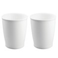 thumbnail image 1 of mDesign Small Plastic Bathroom Garbage Can - 1.6 Gallon - 2 Pack - White, 1 of 6