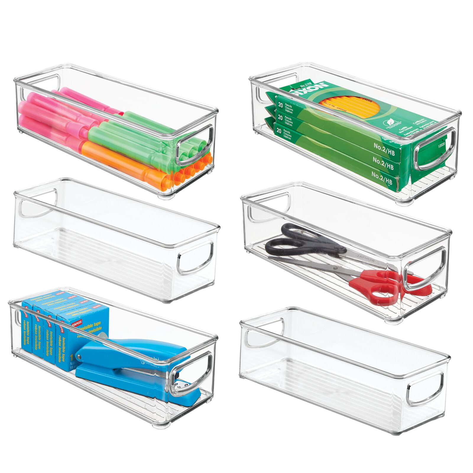 Pen + Gear Teen Plastic Index Card Box, 4 x 6, Clear Storage Bin,Desktop  Organizers - DroneUp Delivery