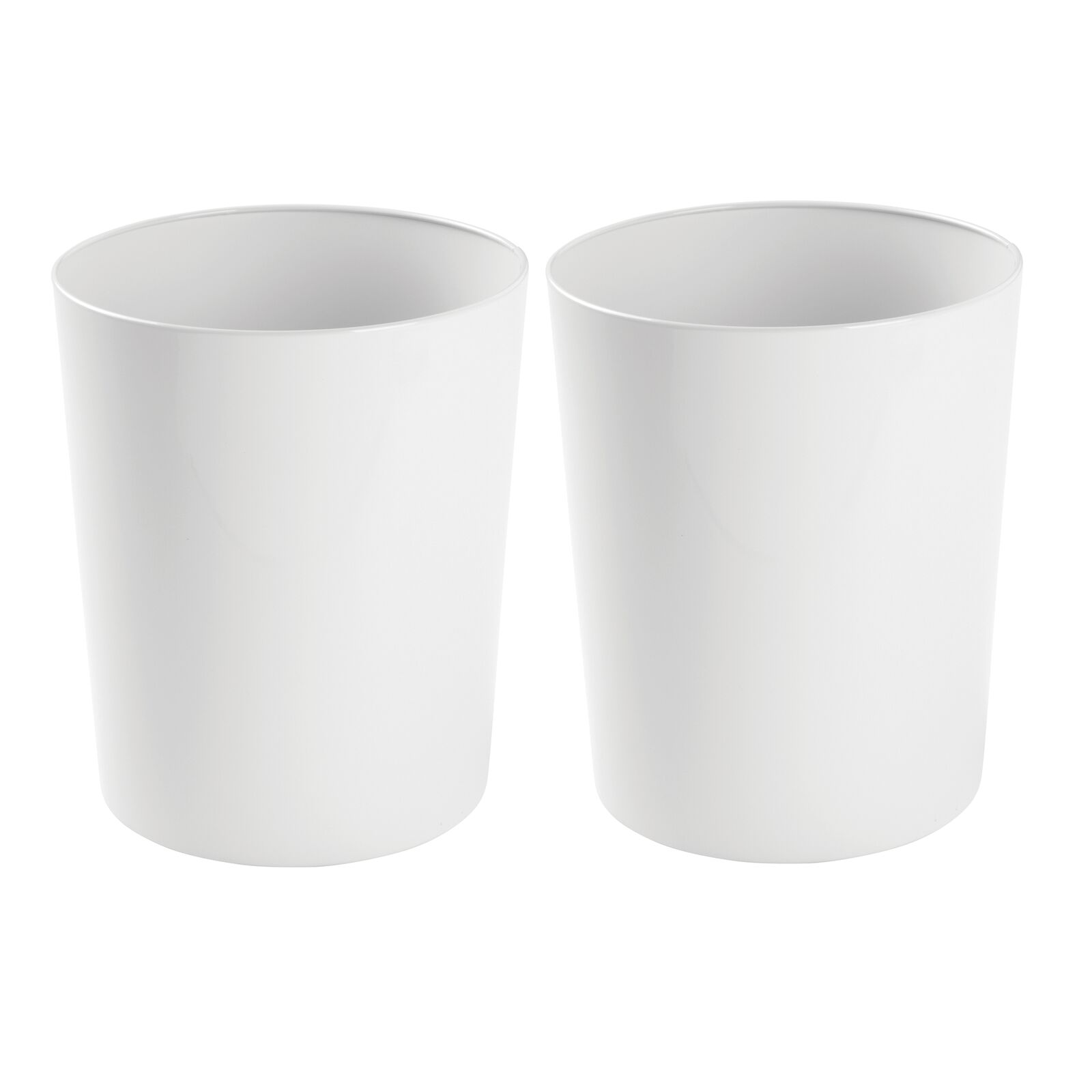 Sterilite 10838006 3 Gallon Round Swing Top Plastic Wastebasket, White