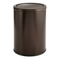 thumbnail image 1 of mDesign Small Round Metal 4.8 Gal. Covered Bathroom Swing Lid Trash Can, Bronze, 1 of 7