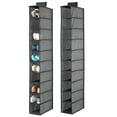 thumbnail image 1 of mDesign Soft 10 Shelf Fabric Closet Hanging Storage Unit, 2 Pack - Charcoal Gray, 1 of 8