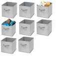 thumbnail image 1 of mDesign Soft Fabric Nursery Organizer Bin with Front Handle, 8 Pack - Gray, 1 of 9