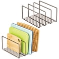 thumbnail image 1 of mDesign Steel Cookware Storage Organizer Rack for Kitchen - 2 Pack - Bronze, 1 of 8