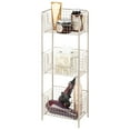 thumbnail image 1 of mDesign Steel Freestanding 3-Tier Storage Organizer Tower with Baskets - Satin, 1 of 7