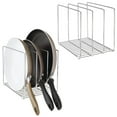 thumbnail image 1 of mDesign Steel Storage Tray Organizer Rack for Kitchen Cabinet - 2 Pack - Chrome, 1 of 9