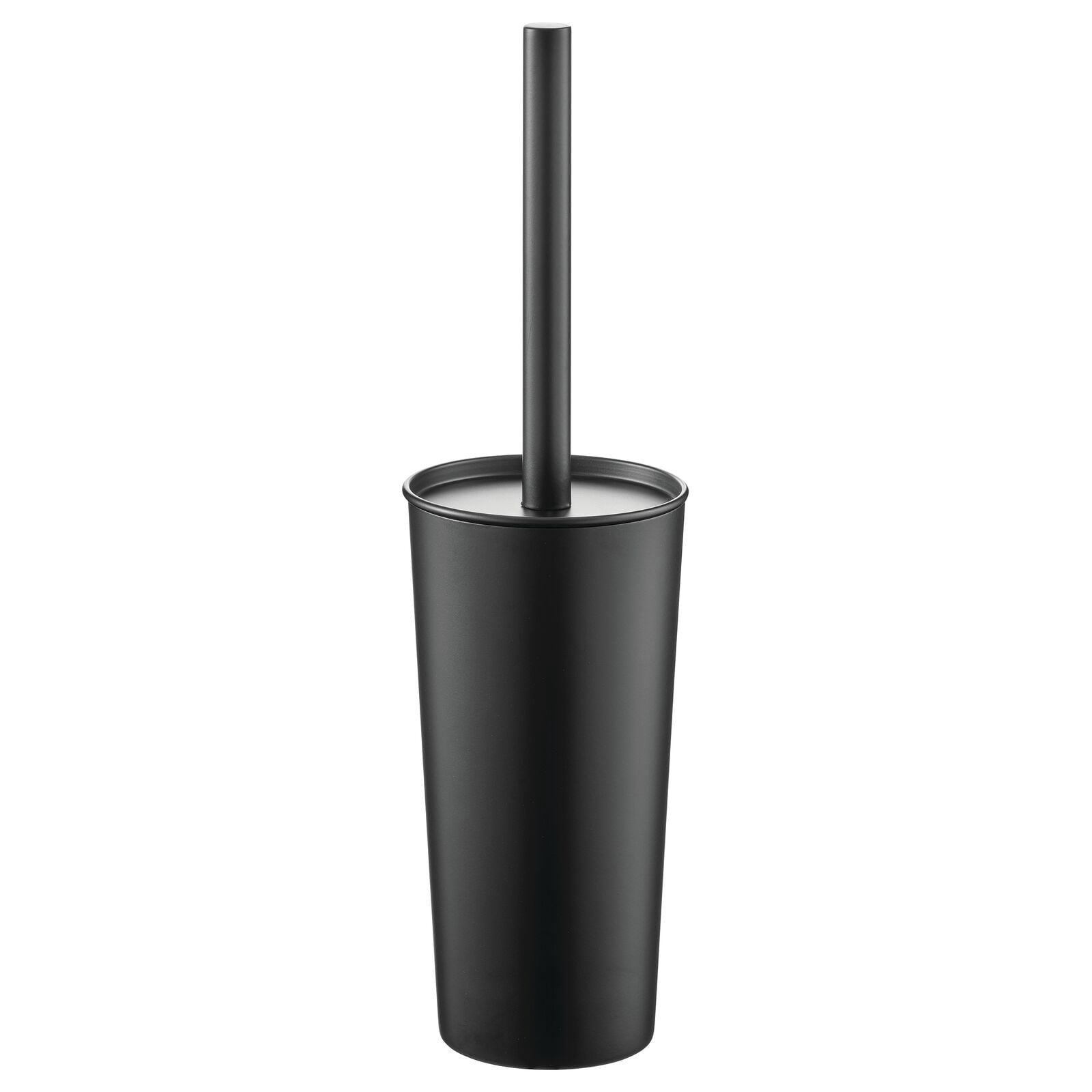 mDesign Steel Toilet Bowl Brush/Holder Bathroom Storage Combo - Black