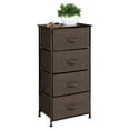 thumbnail image 1 of mDesign Tall Dresser Storage Tower Stand with 4 Fabric Drawers - Espresso Brown, 1 of 8