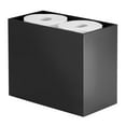 thumbnail image 1 of mDesign Tall Steel Toilet Paper 4-Roll Bathroom Storage Holder Bin - Matte Black, 1 of 6