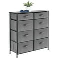 thumbnail image 1 of mDesign Tall Storage Dresser Furniture with 8 Slim Fabric Drawers, Dark Gray, 1 of 6