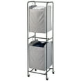 thumbnail image 1 of mDesign Vertical Portable Laundry Hamper Basket - Metal Frame - Black, 1 of 7