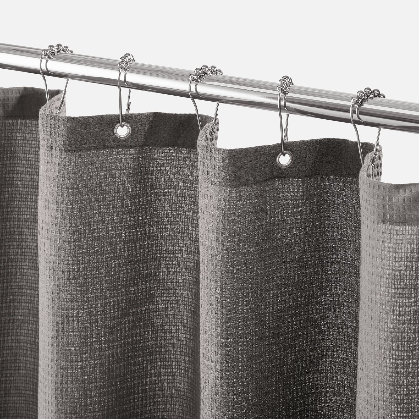 mDesign Waffle Knit Shower Curtain Bathroom Shower Curtain 72" x 84