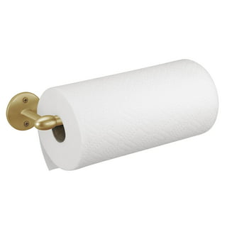 2 Pack Gold Color Under Cabinet or Wall Paper Towel Holders - NEW