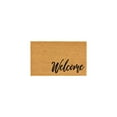 thumbnail image 1 of mDesign Rectangular Coir and Rubber Entryway Welcome Doormat with Natural Fibers for Indoor or Outdoor Use - Decorative Script Welcome Design - 36" x 22" - Natural/Black Natural Cursive Welcome 36 x 22, 1 of 5