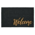 thumbnail image 1 of mDesign Welcome Doormat with Natural Fibers Decorative Script, Black/Natural, 1 of 6