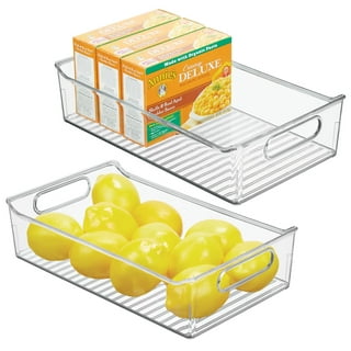 Clear Organizer Storage Bin with Handle for Kitchen I Best for