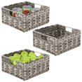 thumbnail image 1 of mDesign Woven Farmhouse Pantry Food Storage Bin Basket Box - 3 Pack - Gray Ombre, 1 of 9