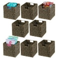 thumbnail image 1 of mDesign Woven Hyacinth Kitchen Storage Organizer Basket Bin, 8 Pack, Black Wash, 1 of 8
