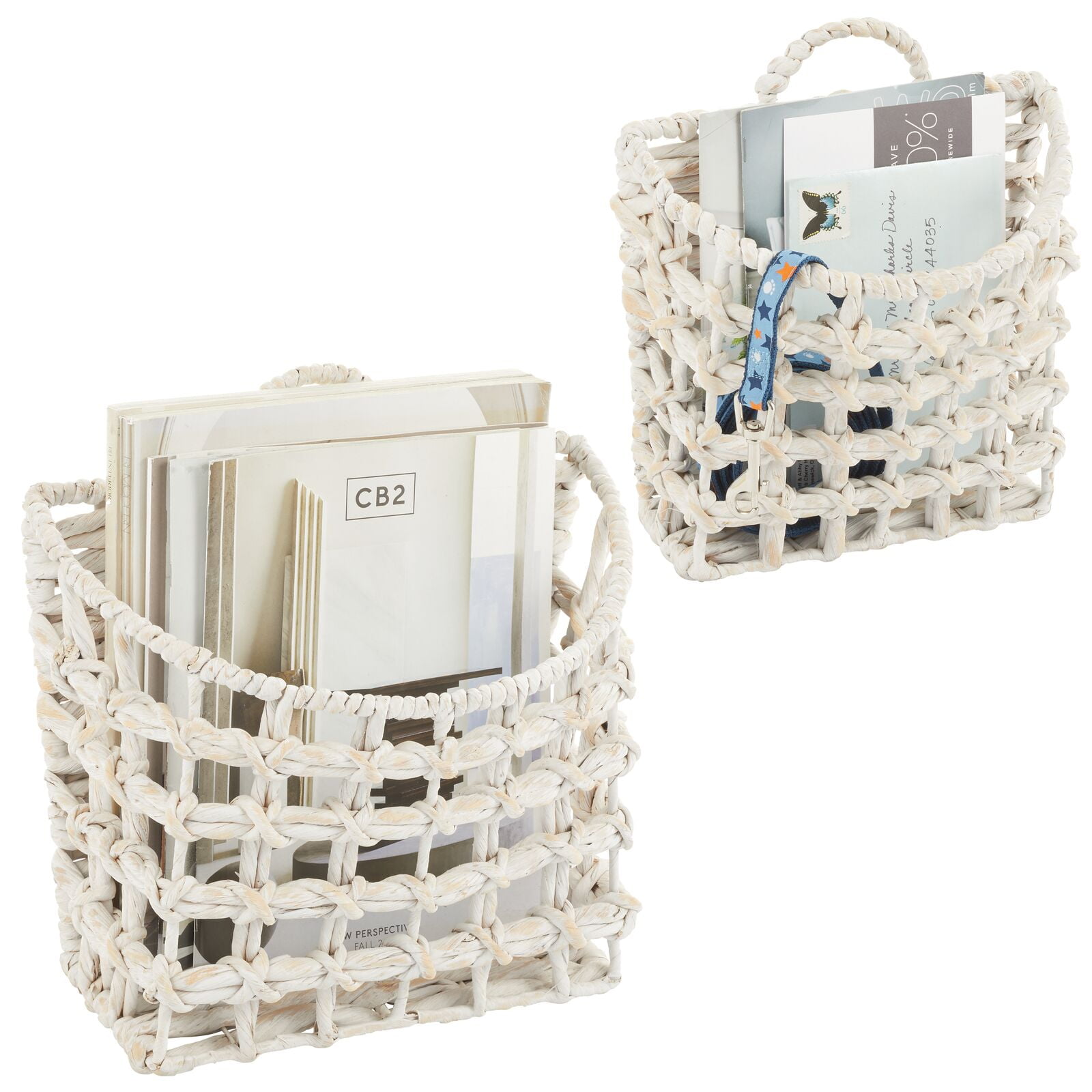 Scatola Porta Fazzoletti Intrecciata In Rattan E Paglia - Design Woven Per Arredamento Soggiorno E Casa | Contenitore Salvaspazio - 2