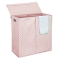 thumbnail image 1 of mDesign X-Large Double Hamper with Lid/Handles for Nursery, Pink/White Polka Dot, 1 of 8