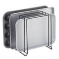 thumbnail image 1 of mDesign X-Large Steel Storage Tray Organizer Rack for Kitchen Cabinet - Black, 1 of 8