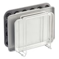 thumbnail image 1 of mDesign X-Large Steel Storage Tray Organizer Rack for Kitchen Cabinet - White, 1 of 8