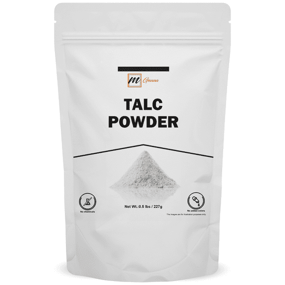 mGanna Talc Powder for Facial Make-up and Cosmetic formulations 0.5 lbs / 227 Gms