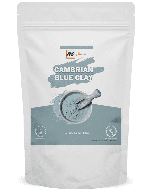 mGanna Cambrian / Serbian Blue Clay 0.5 lbs / 227 Gms DIY face mask clay powder