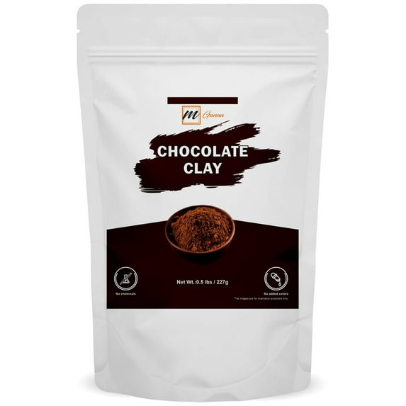 mGanna Chocolate Clay (A Combination of Dark Rhassoul Clay and Cocoa Powder) 0.5 lbs / 227 Gms