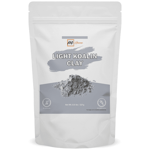mGanna Light Kaolin Clay Powder for Face Mask and Soap Making 2 lbs / 908 Gms