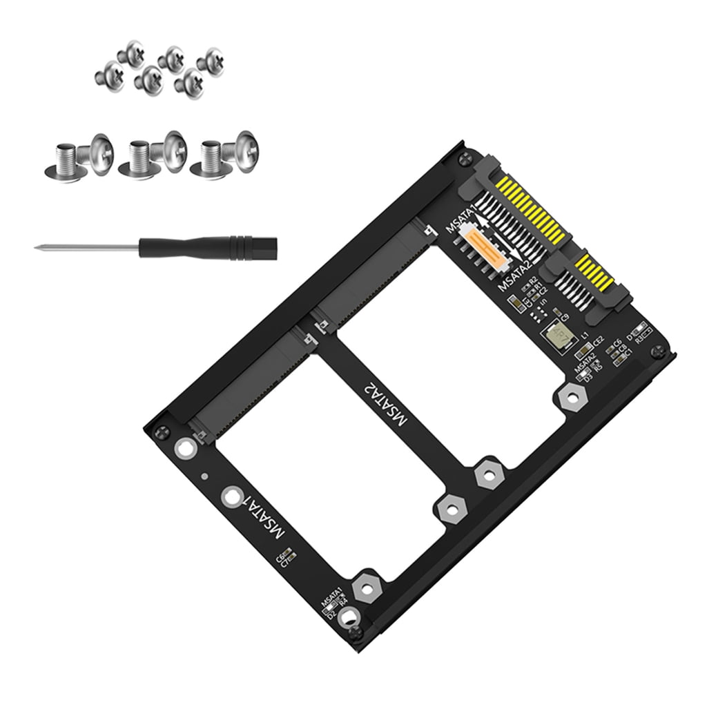 mSATA to SATA3.0 Adapter Risers Double mSATA SSDs To 2.5inch SATA3.0 ...