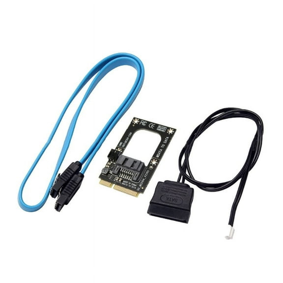 mSATA to Sata Converter Card Mini Sata to 7-Pin Sata Adapter Full-high Half-size for 2.5" 3.5" HDD SSD + 50cm Sata Cable