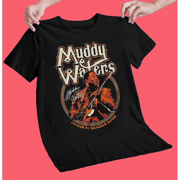 mUDDY wATERS sIGNATURE bLACK t sHIRT sIZE s m l 234xl cOTTON eg872