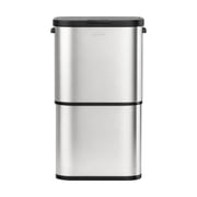 mVm 16 Gal Kitchen Trash Can, Touch Top Large Garbage Can Silver