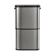 mVm 18.5 Gal Kitchen Trash Can, Large Touch Top Trash Can with Lid Gray