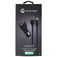 thumbnail image 1 of mWorks mPOWER! Universal USB-C to USB-A USB Car Charger (6ft) - Black, 1 of 2