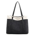 thumbnail image 1 of HuaAngel Large Capacity Lightweight Canvas Tote Bag with 15.6 Inch Laptop Compartment for Work College Travel Casual Stylish Durable, 1 of 7