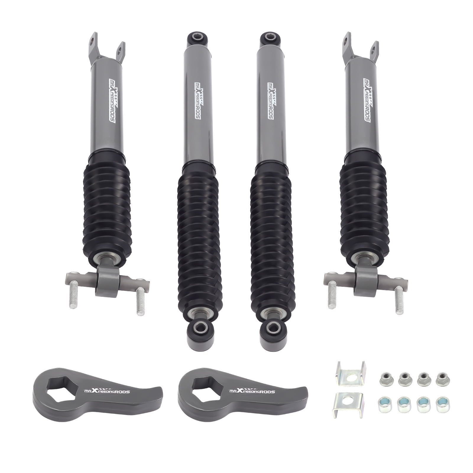 maXpeedingrods 1.5-2” Lift Leveling kit for Chevy Silverado/GMC Sierra 2500 HD/3500 HD 4WD 2011-2019, Forged Torsion Keys & Upgraded G1 Lifted Shocks