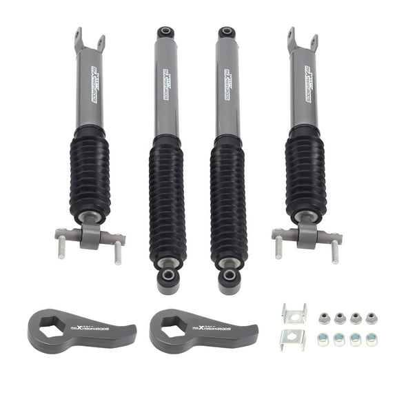 maXpeedingrods 1.5-2 Lift Leveling kit for Chevy Silverado/GMC Sierra 2500 HD/3500 HD 4WD 2011-2019, Forged Torsion Keys & Upgraded G1 Lifted Shocks