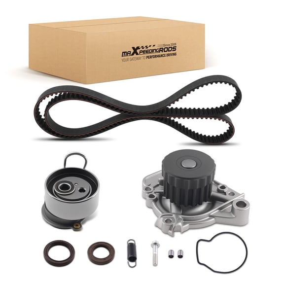 maXpeedingrods 1.7L L4 SOHC Timing Belt Kit w/Water Pump for Honda Civic GX DX LX EX HX Acura EL 2001 2002 2003 2004 2005 Replace Engine Timing Belt Kit OEM TS26312 TBK220WP ITM312